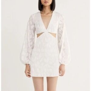 Rumer the Label Giselle Cut Out Mini White Graduation Dress Size XS‎ Extra Small
